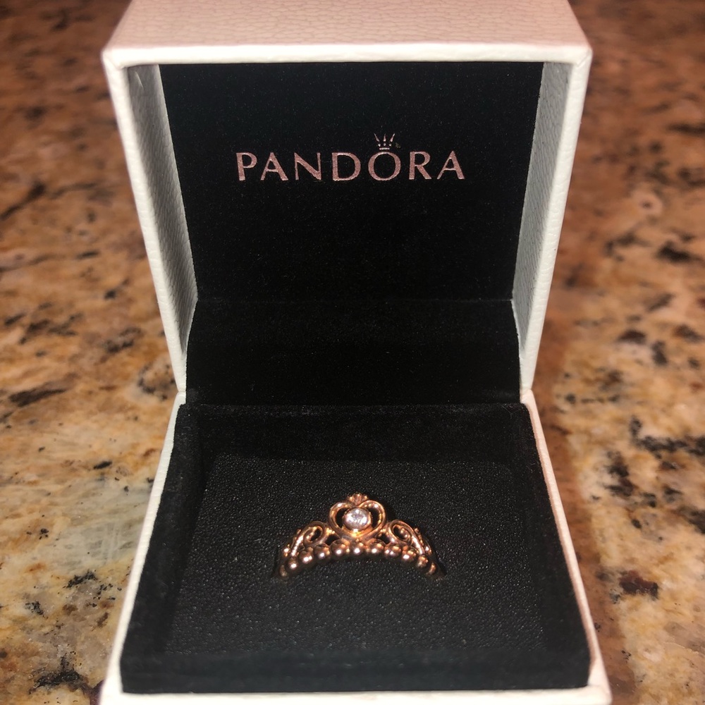 Rose Gold Pandora Princess Ring